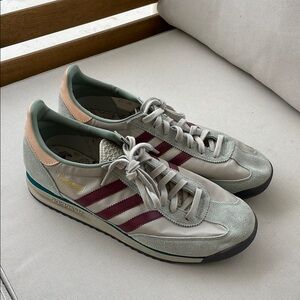 Adidas Gray and Red Sneakers Classic Style